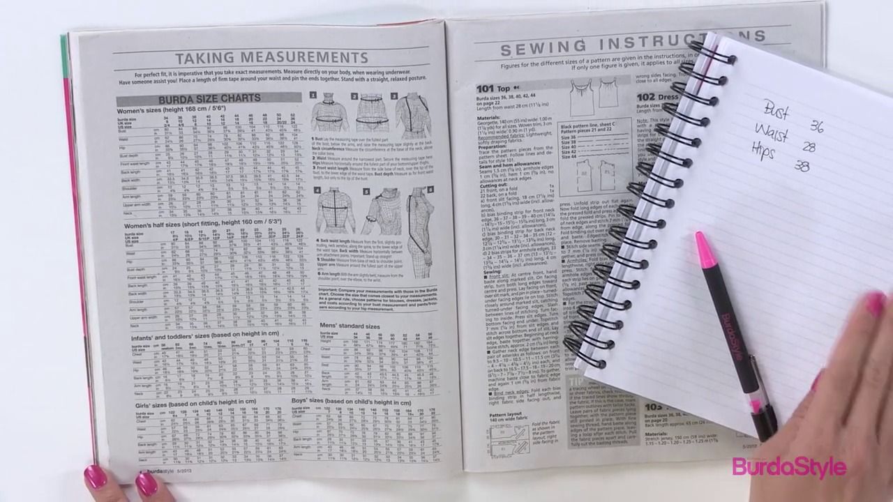 Determining Your Pattern Size - Sew Daily