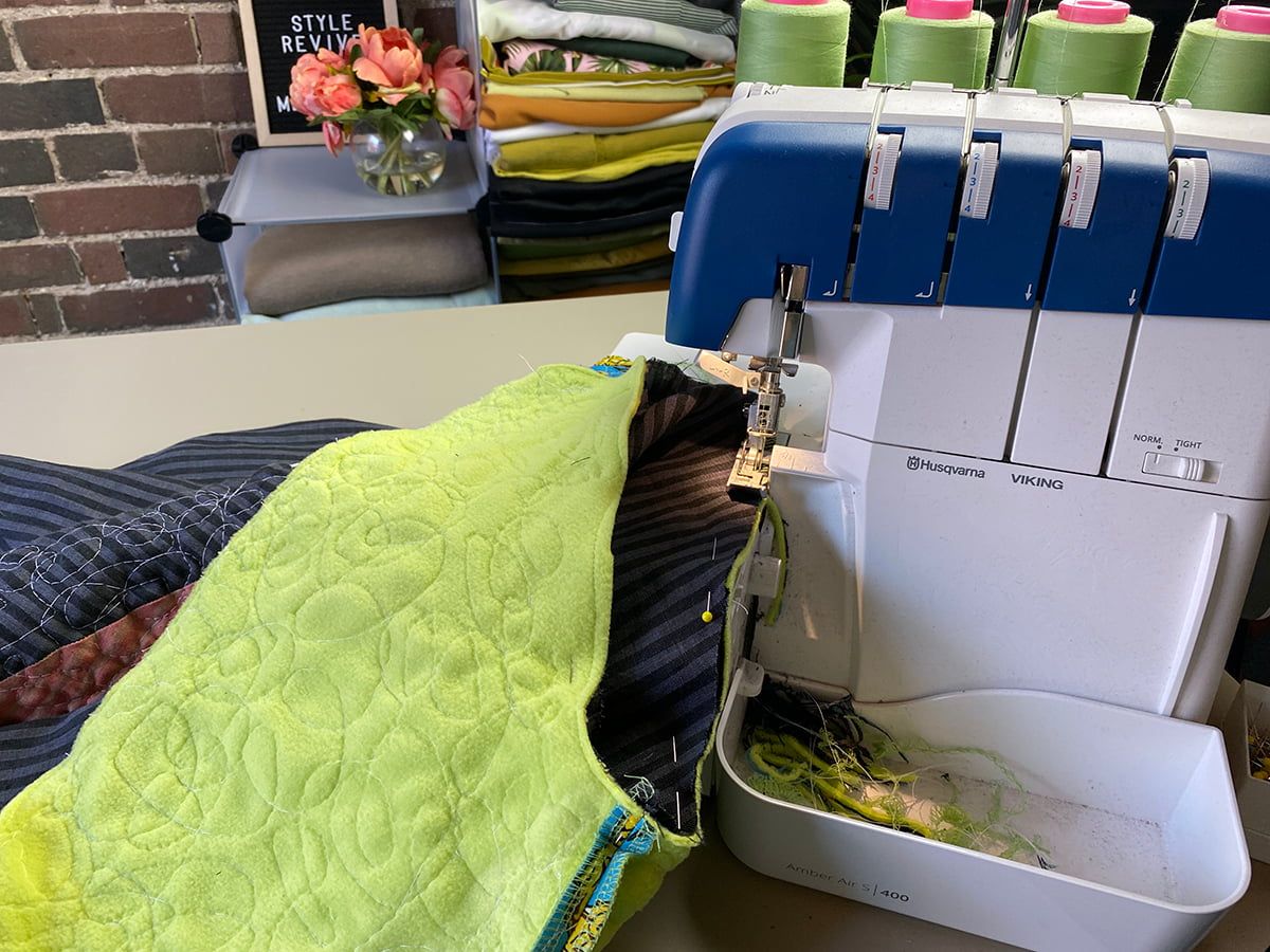 Using a serger to finish the jacket seams