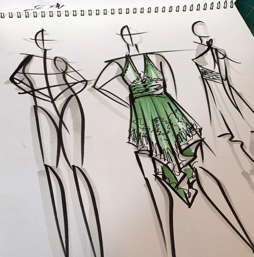 Body sketches for fashion