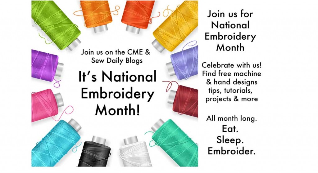 Celebrate National Embroidery Month With A Free Design Sew Daily