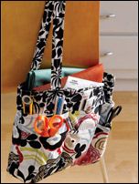 A sewing organizer pattern perfect for toting around all your sewing supplies.