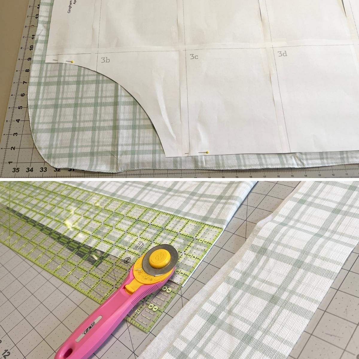 Sewing Dollar Store Challenge: Making an apron out of a tablecloth