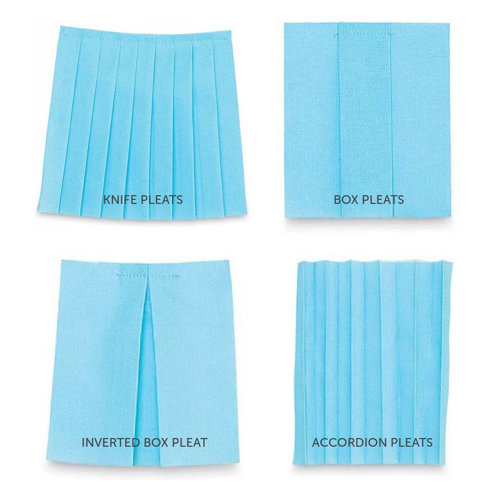 4 types of pleats to sew