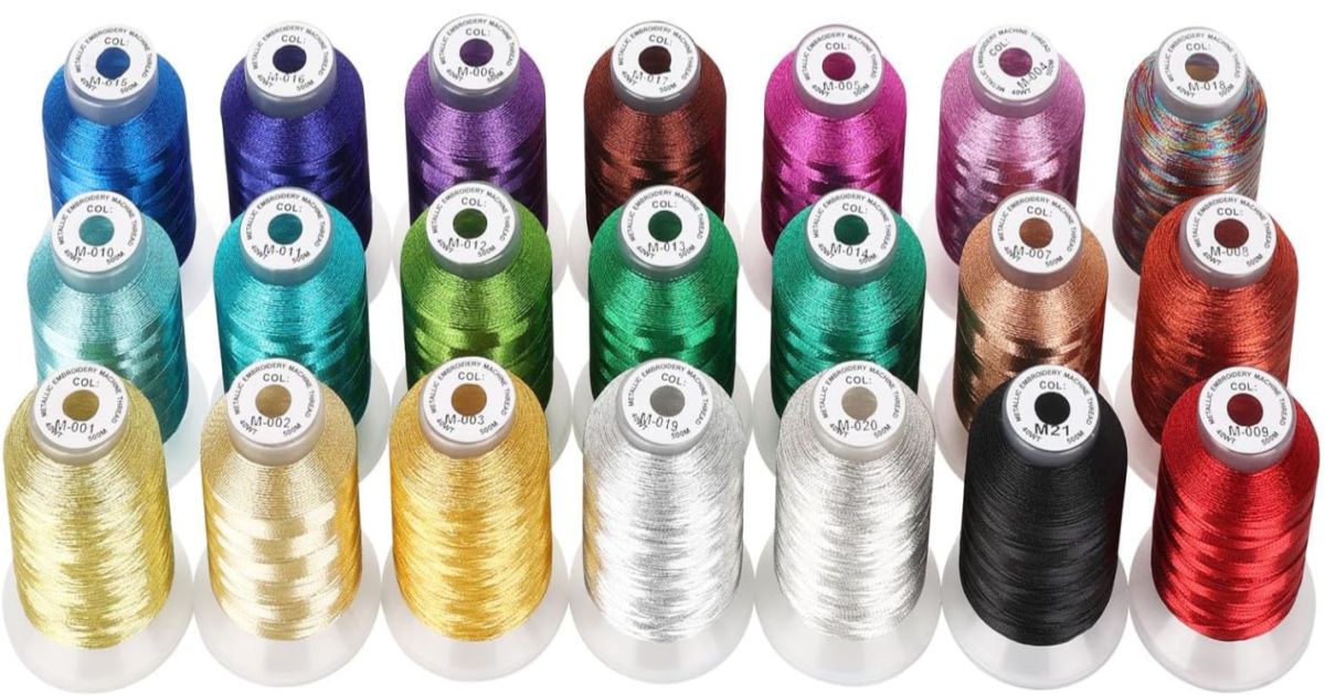 Metallic threads used in embroidery (12 different types) - SewGuide