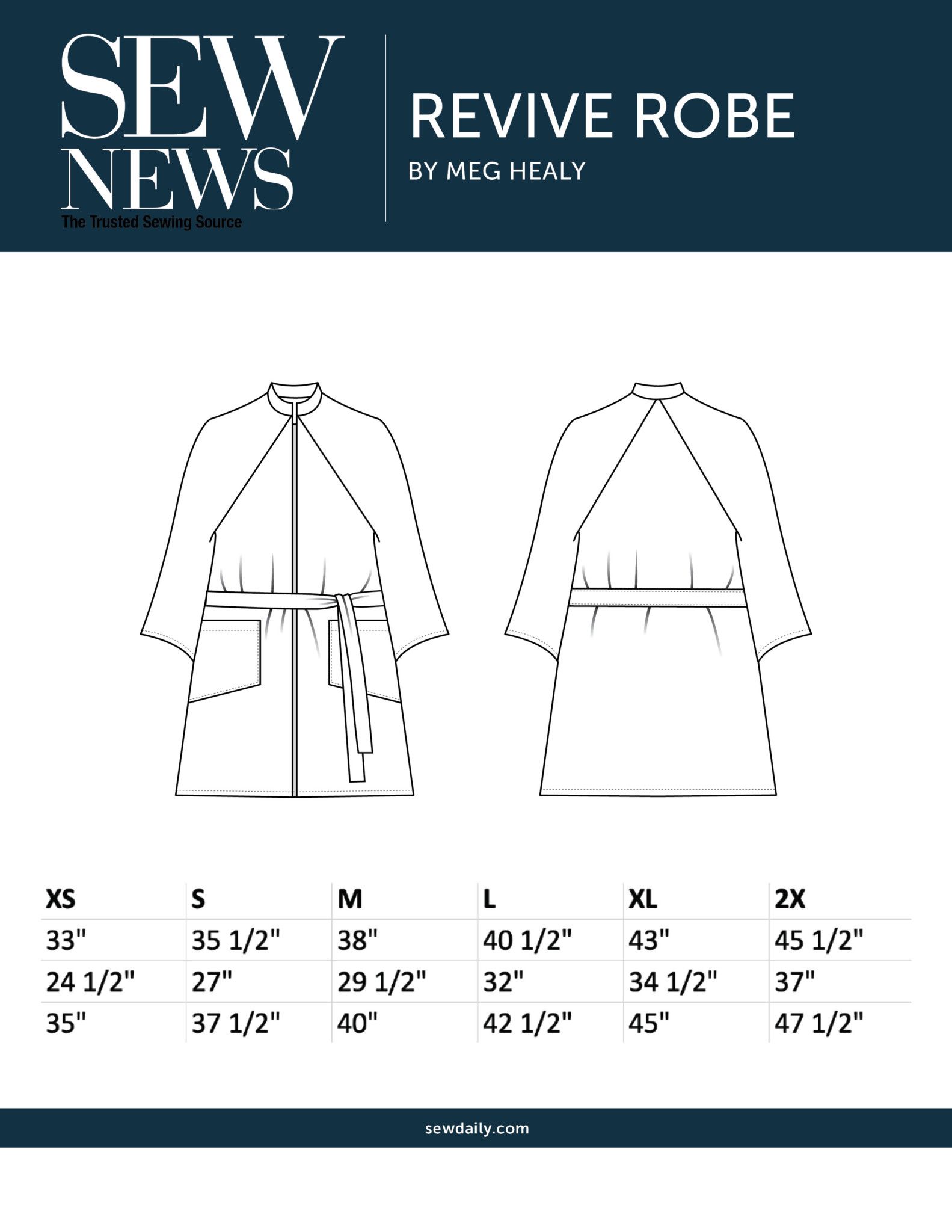 Revive Robe Digital Sewing Pattern Sew Daily 