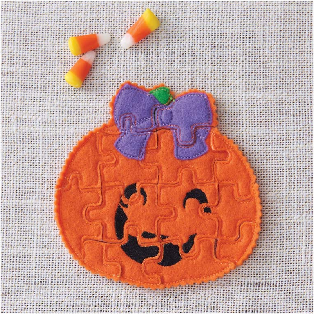 Little Monster embroidered pumpkin