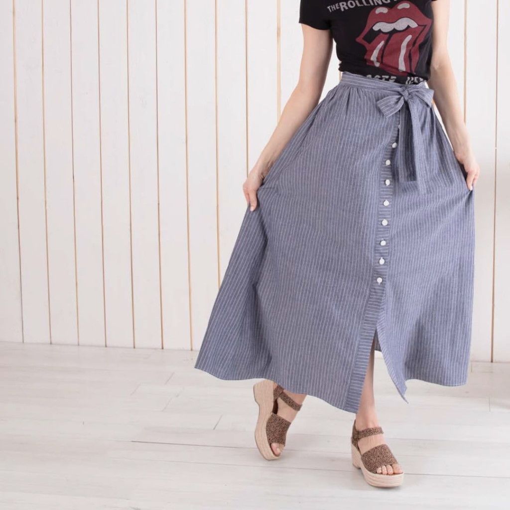 Sew the On a Roll Skirt using the free pattern this spring.