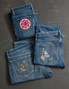 Jean pocket embroidery