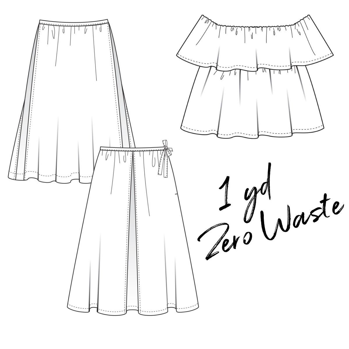 DIY Ruffle Wrap Fitted Mini Skirt : Beginner Skirt Series Episode