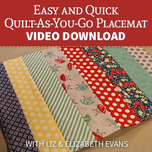 Easy and Quick Quilt-As-You-Go Placemat Video Download - Sew Daily