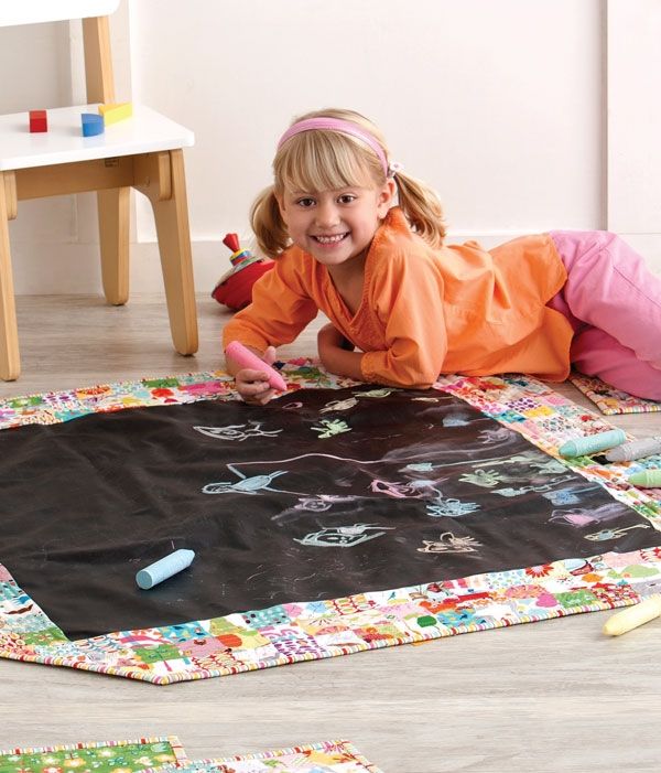 Chalkboard Mat + Coordinated Play Mats Pattern Download - Sew Daily