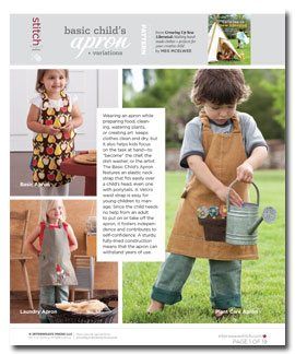 Childrens Apron Sewing Pattern – TREASURIE