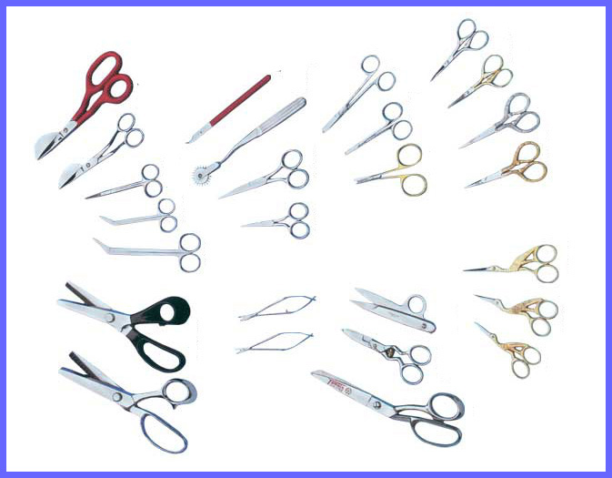 types of scissors used in sewing