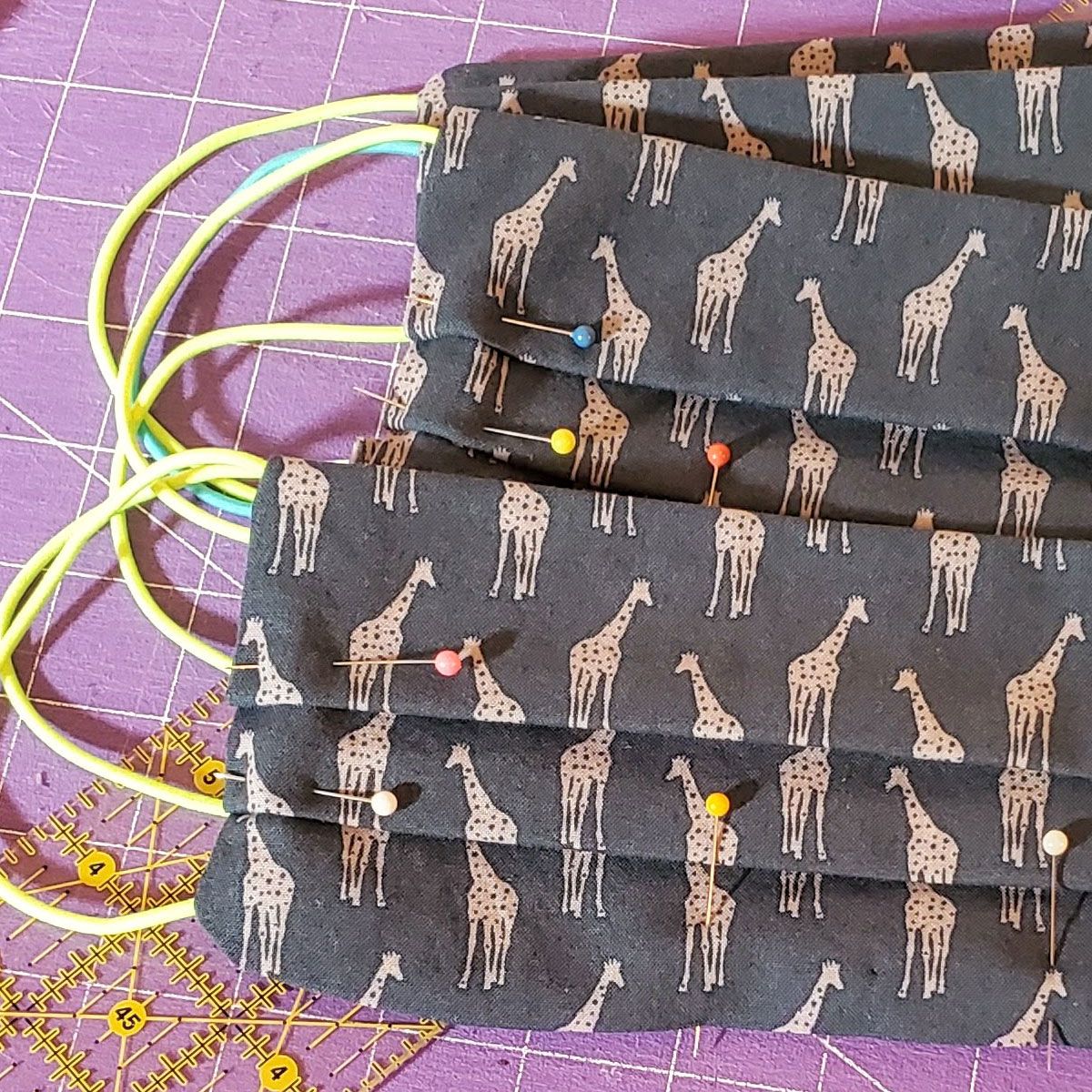 Batch sewing example, close up